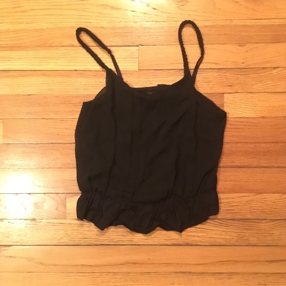 Black ruched Top cropped